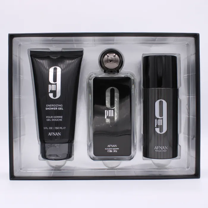 9pm Set 3pcs 100ml EDP + 150ml Desodorante + 150ml Gel de Ducha
