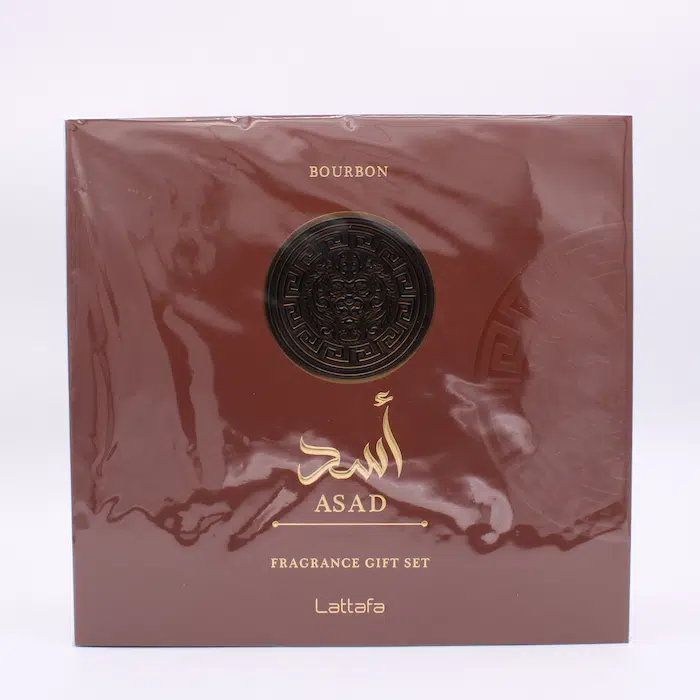 Asad Bourbon 3pcs Set 100ml EDP + 12ml EDP + 100ml Shower Gel Hombre - Imagen 2